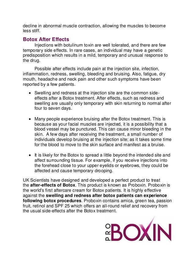 Treating Botox Headache Aftercare Botox Treatment Proboxin Cream