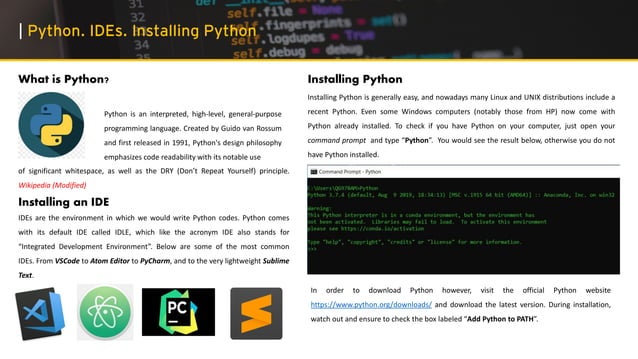 First Steps in Python Programming | PPT