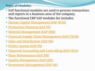 Function Module Sap Ecc SAP ECC/S4HANA INTRODUCTION AND HISTORY | PPTX