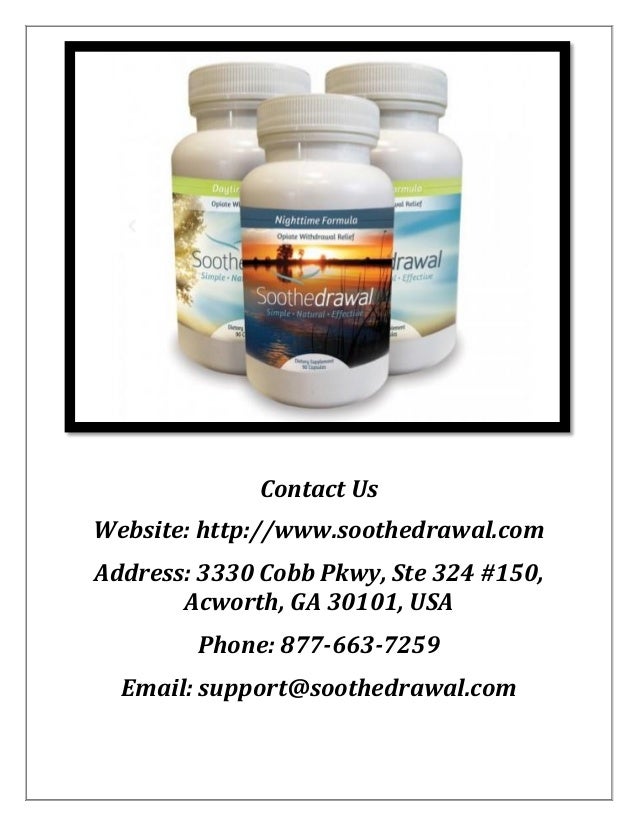 Soothedrawal Natural Remedies for Opiate Withdrawals