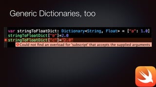 Generic Dictionaries, too
 