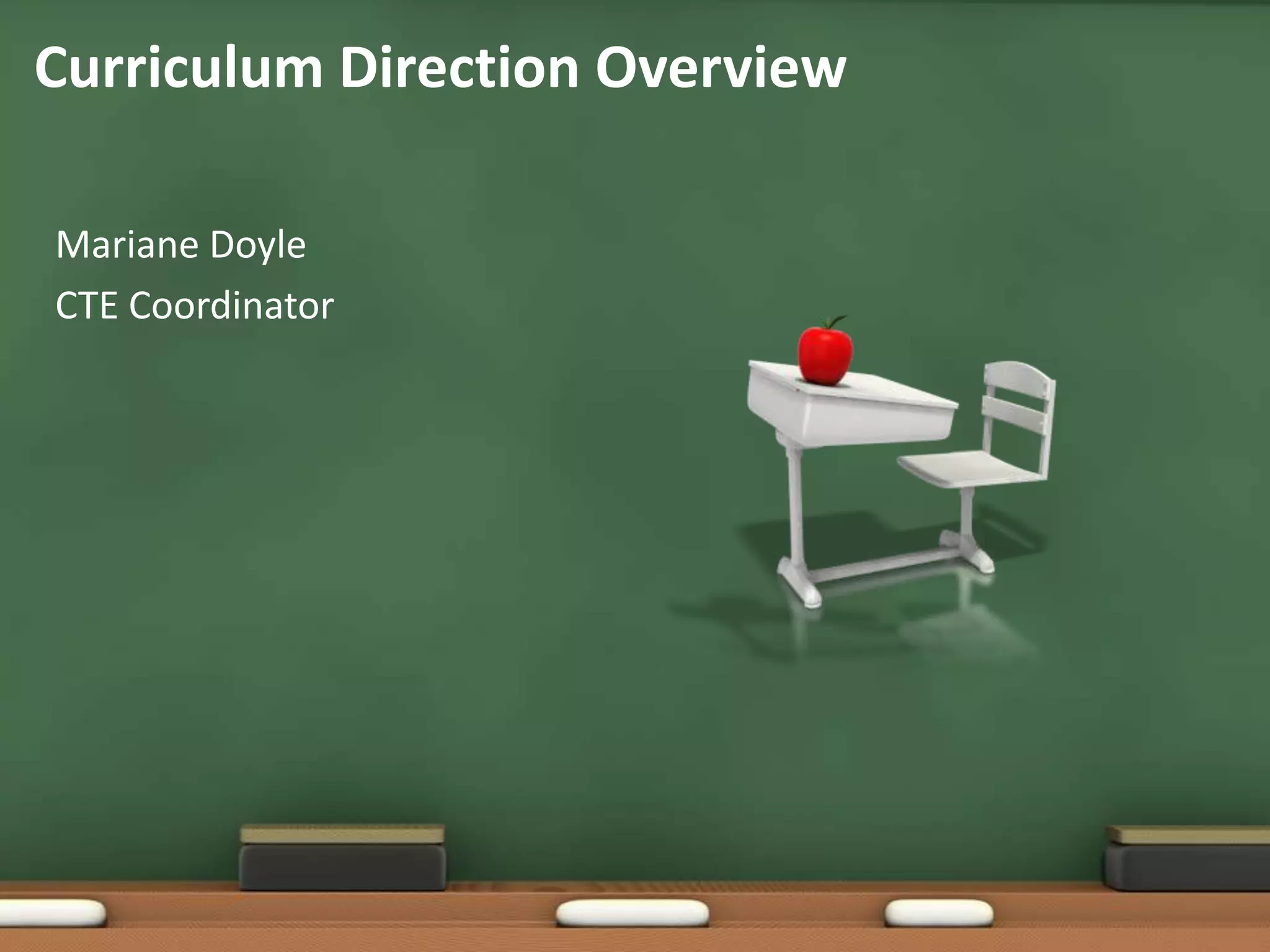 Curriculum Direction OverviewMariane DoyleCTE Coordinator