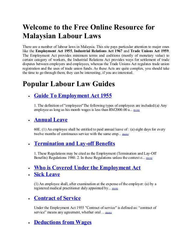 Labour Law Malaysia 2019  lartsdanh