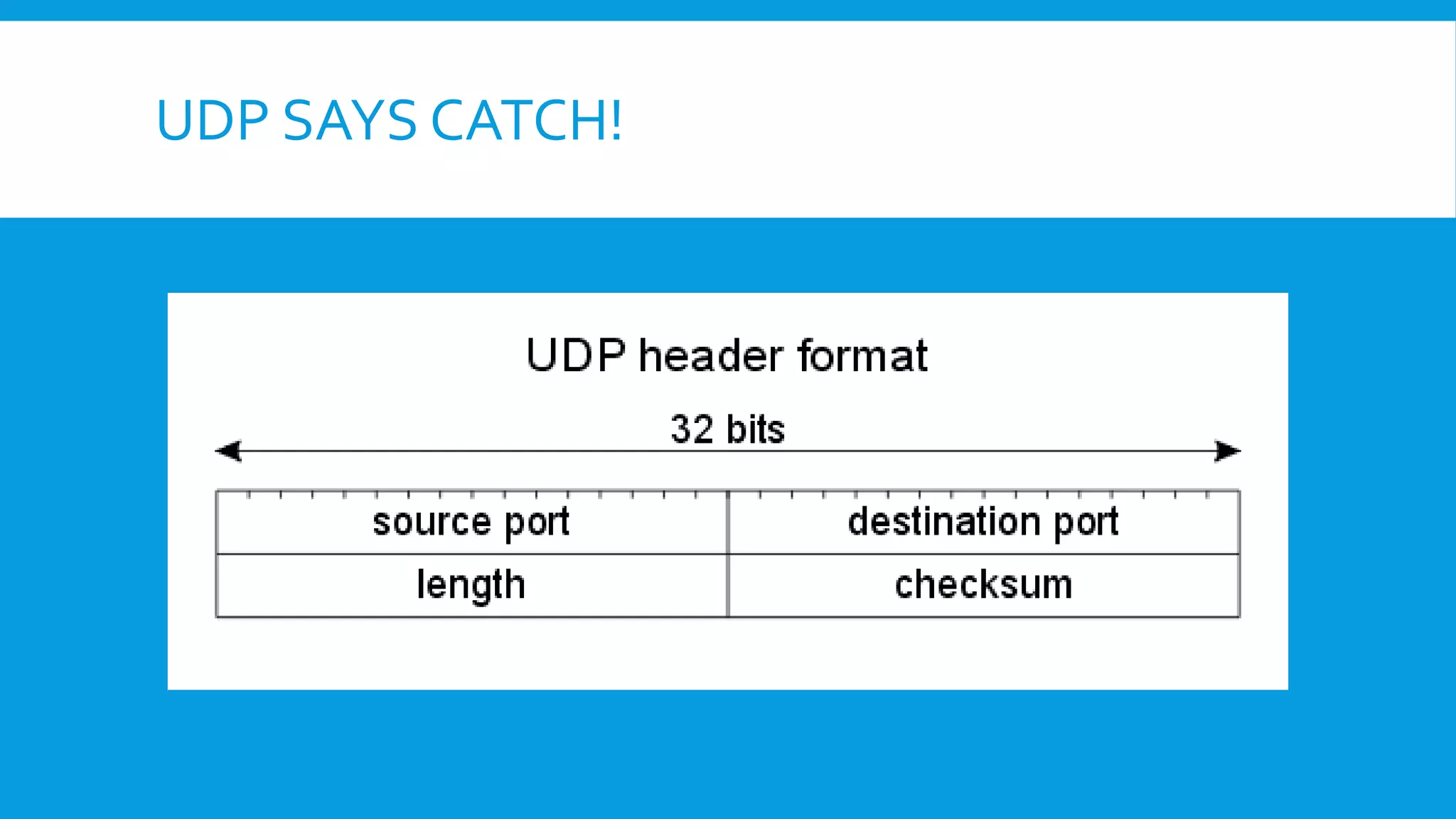 UDP SAYS CATCH!
 