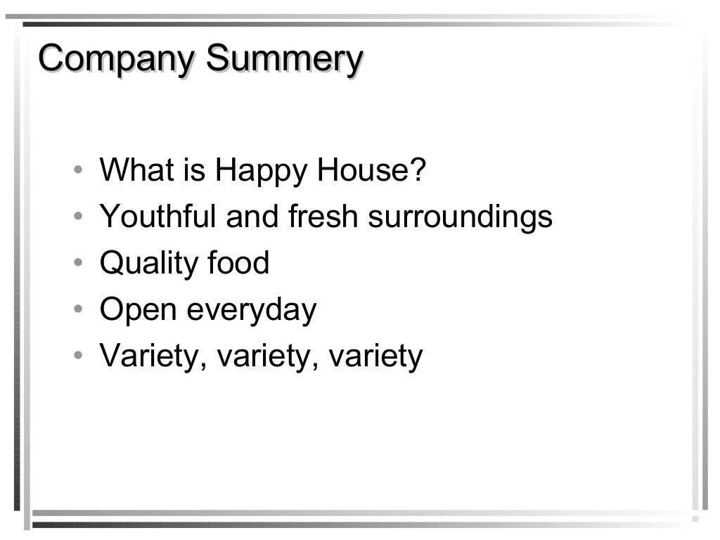 Sample business plan for food products image