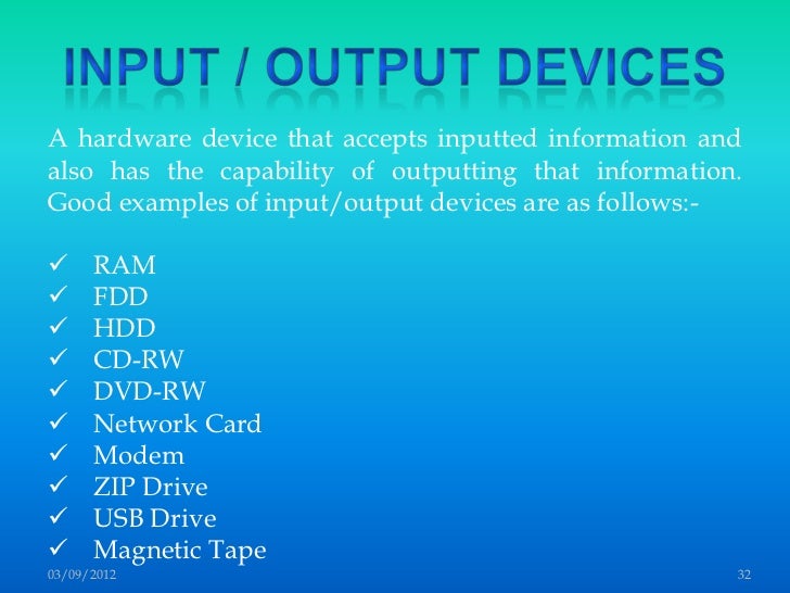 The Difference Between Input And Output