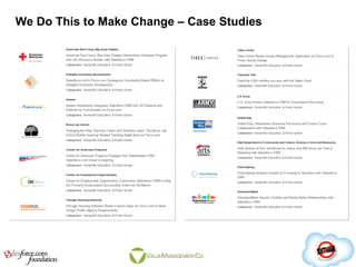 We Do This to Make Change – Case Studies 