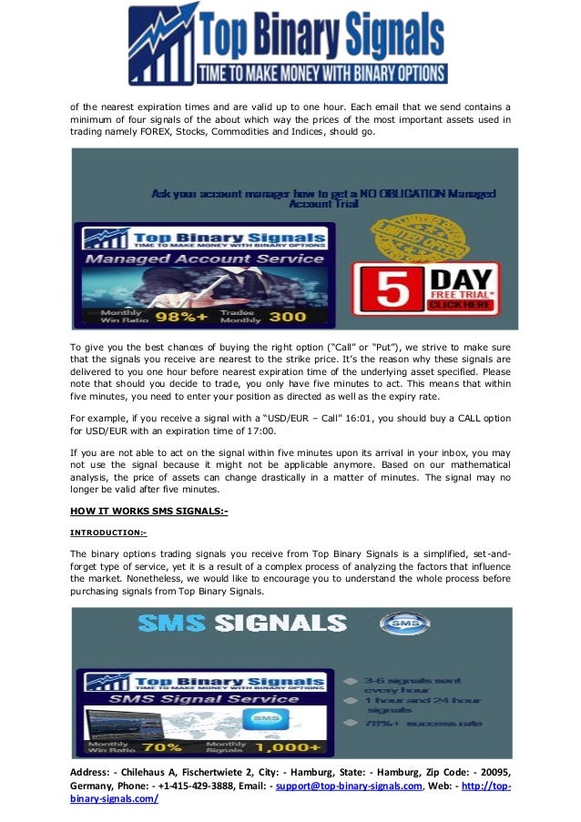 Top binary signals