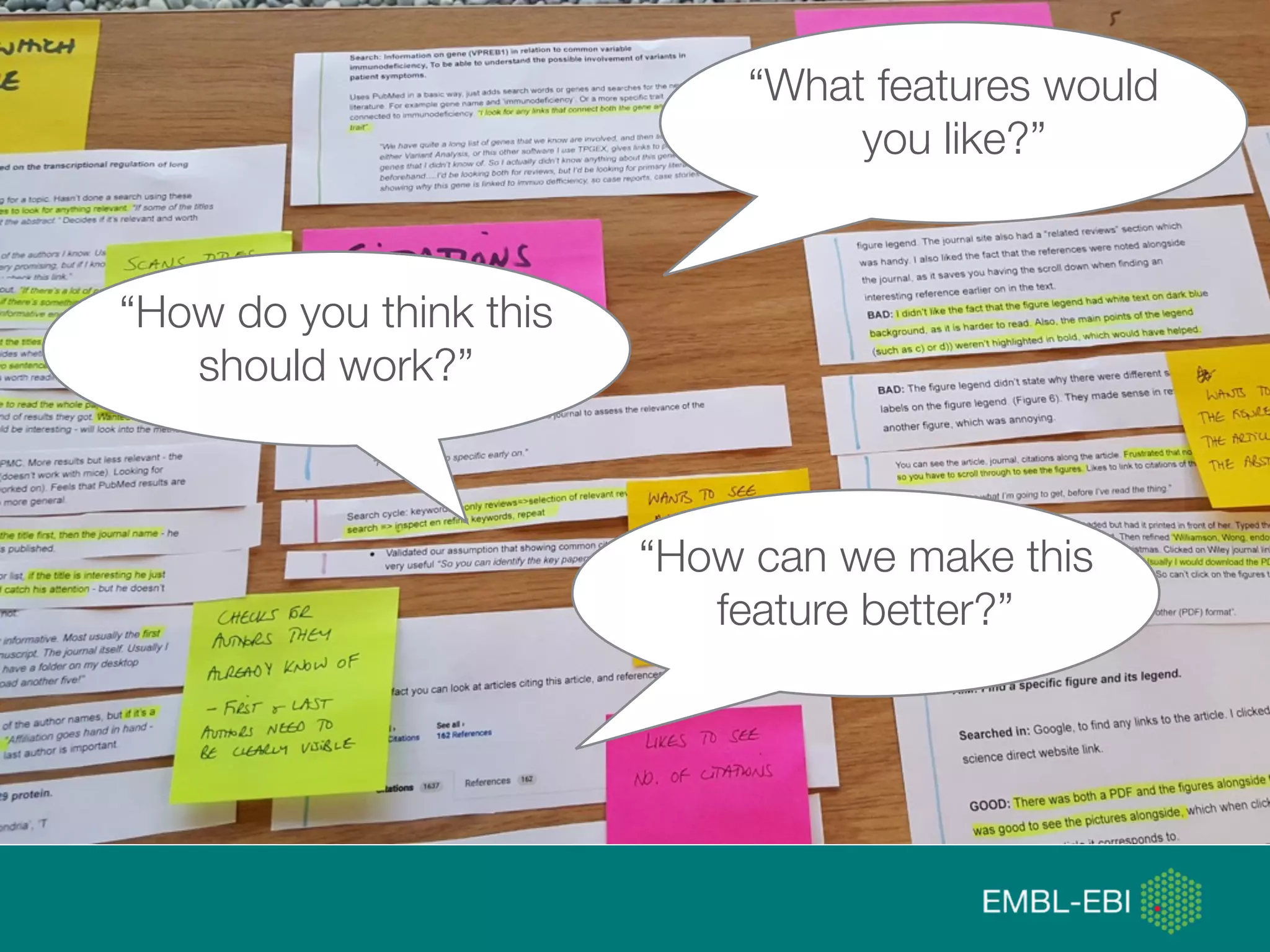 @micheleidesmith
“What features would
you like?”
“How can we make this
feature better?”
“How do you think this
should work?”
 