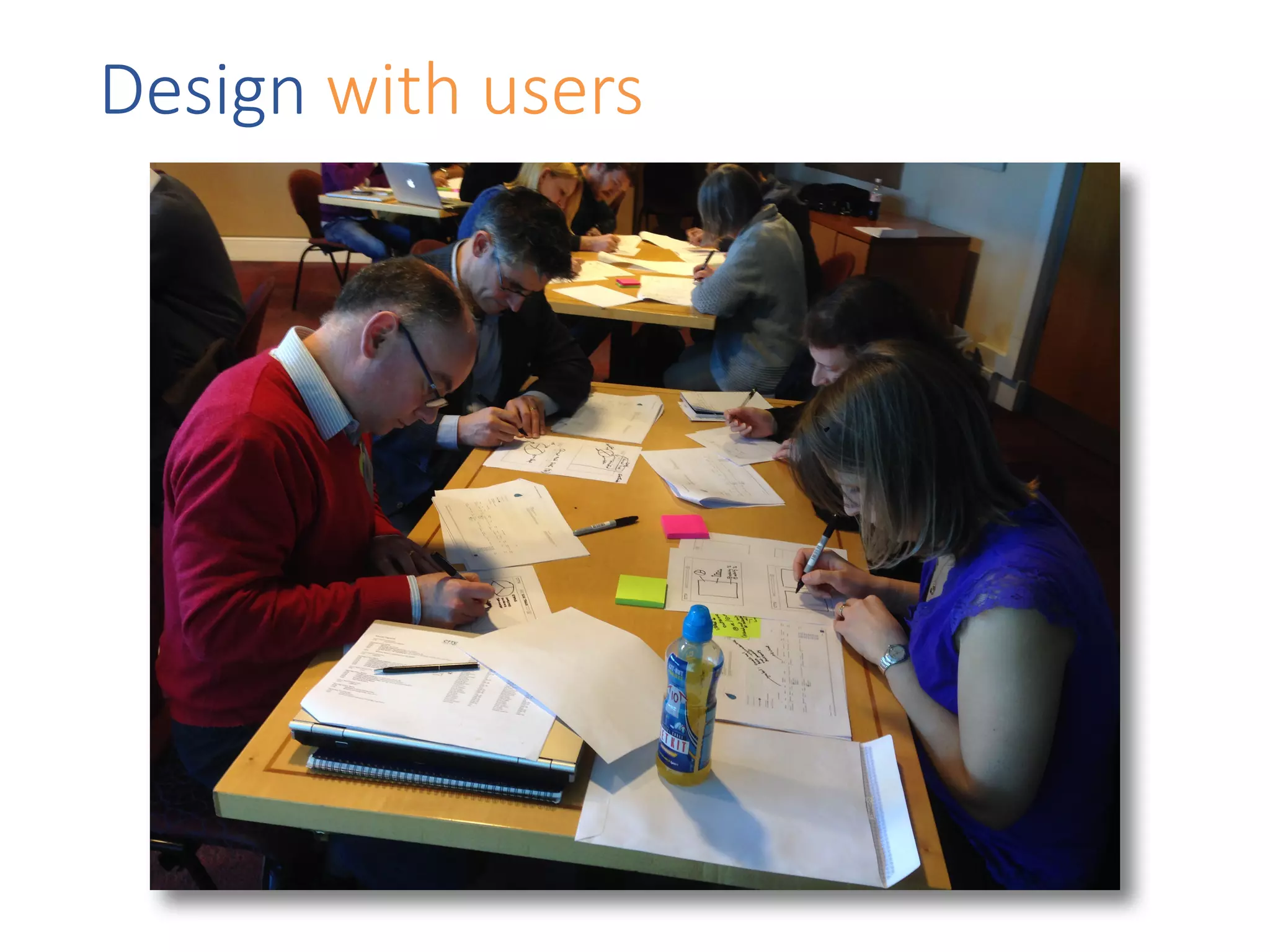 Design	with	users
 