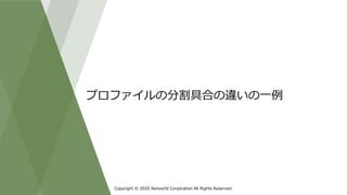 Copyright © 2020 Networld Corporation All Rights Reserved.
プロファイルの分割具合の違いの一例
 