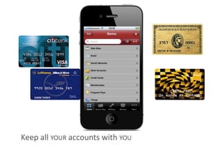 Keep all YOUR accounts with YOU everywhere YOU go.
 
