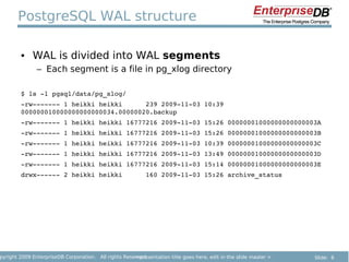 PostgreSQL Write-Ahead Log (Heikki Linnakangas) | PDF