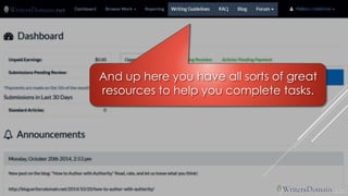 And up here you have all sorts of great resources to help you complete tasks.  