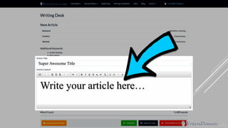 Write your article here… Super Awesome Title  