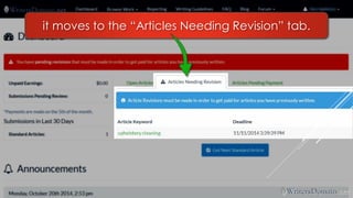 it moves to the “Articles Needing Revision” tab.  