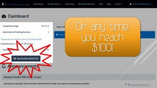 Or any time you reach $100!  