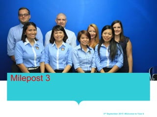 Milepost 3
3rd September 2015 -Welcome to Year 6
 