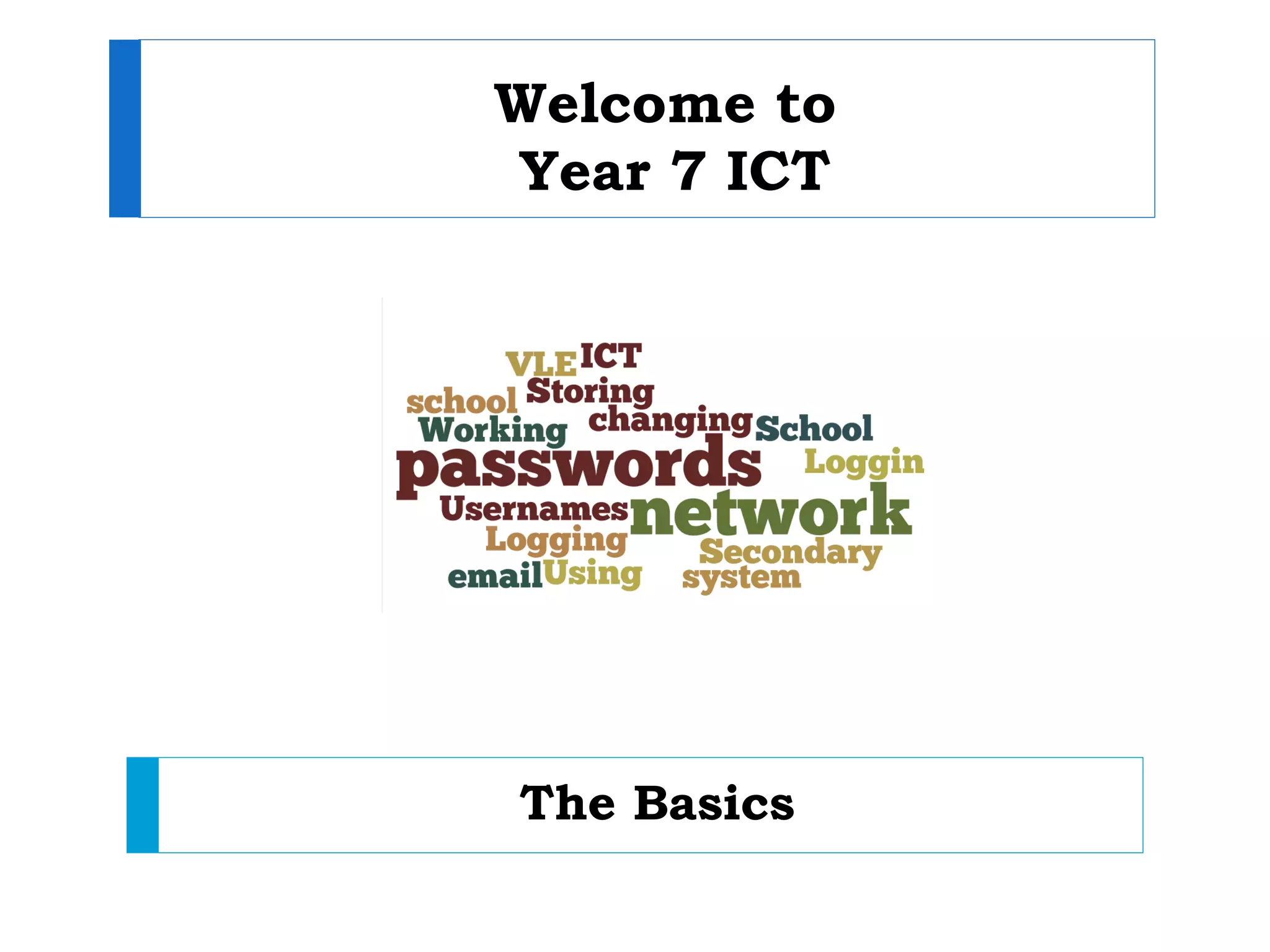 Welcome to year 7 ict 2011 | PPT