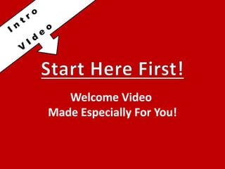 Welcome Video
Made Especially For You!
 