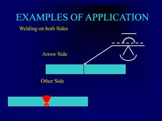 EXAMPLES OF APPLICATION
Welding on both Sides
Other Side
Arrow Side
 