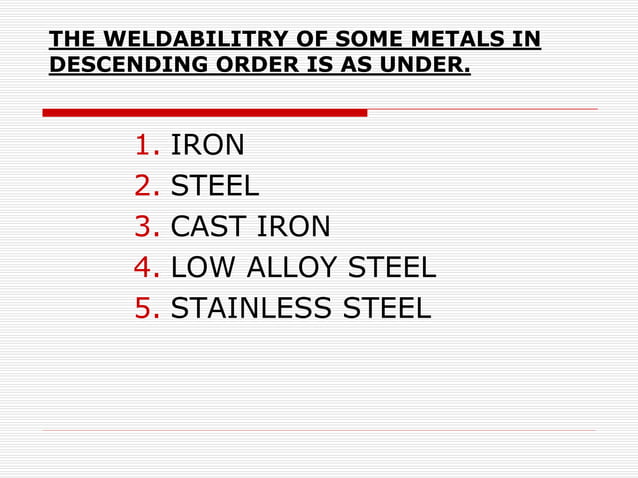 Weldability PPT