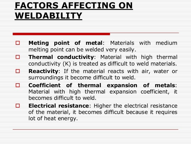 The Metals Having Good Weldability In Descending Order Are The Metals Having Good Weldability In Descending Order Are