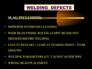 Bead Defects Weld defects | PPT