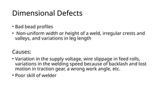Bead Defects Defects in welding / Weld defects- A comprehensive presentation.pptx