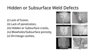 Defects in welding / Weld defects- A comprehensive presentation.pptx