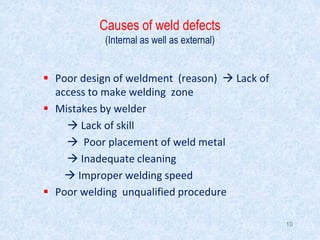 Weld Defects: Types of welding defects and cause | PDF