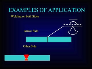 EXAMPLES OF APPLICATION
Welding on both Sides
Other Side
Arrow Side
 