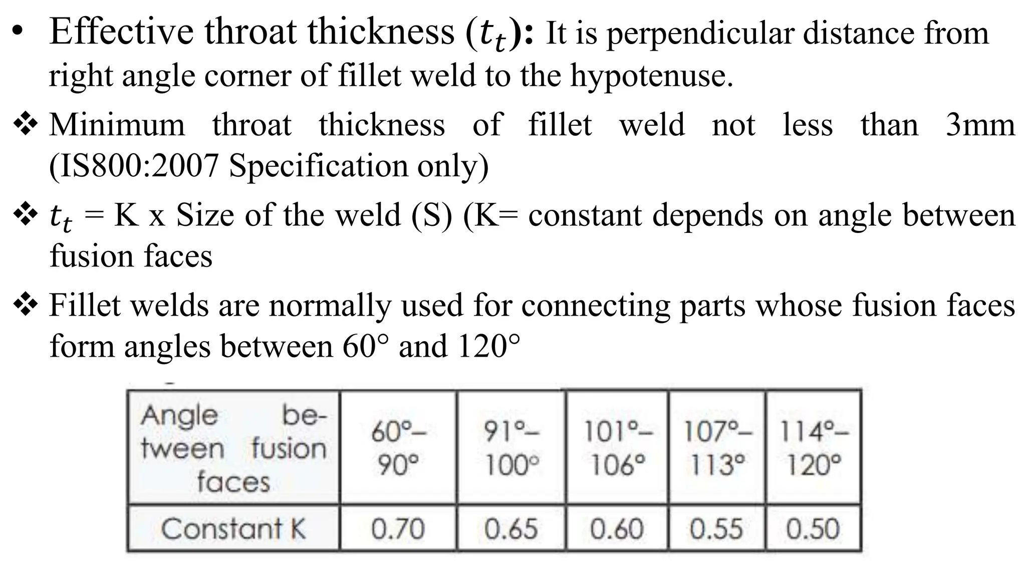 design of fillet welds and design specifications | PPTX