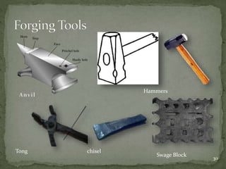 Hammers
Tong chisel
Swage Block
30
 