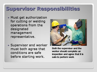 Supervisor Responsibilities
Supervisor Responsibilities
 