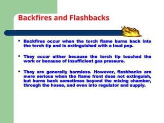 Flash Back Fire Welding and gas cutting - for power plant | PPT