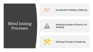 Soldering Principles Welding and Soldering basic concepts and working | PPTX