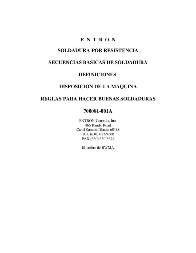 Welding basics spanish