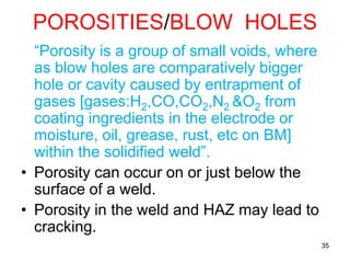 Porosity Rust welding defects DSS guidelines and basics | PDF