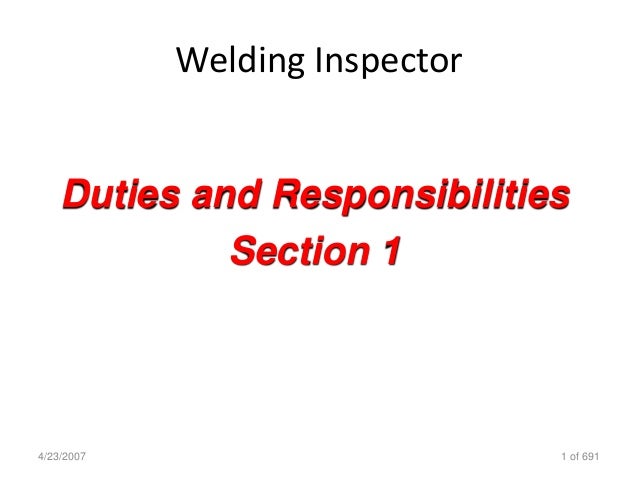 Welding Inspection Cswip