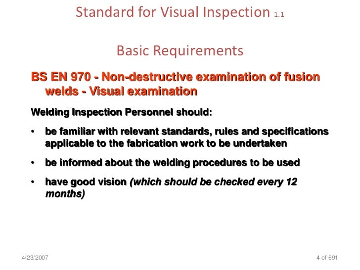 visual inspection iso standard Cswip Inspection Welding