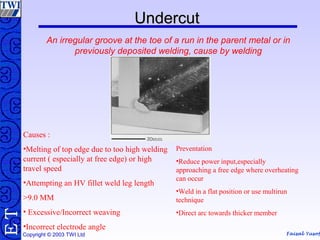 Welding Inspection Defects and Repairs WIS5 | PDF