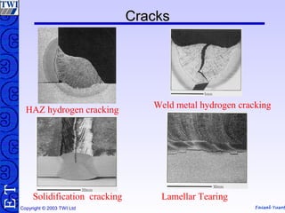Welding Inspection Defects and Repairs WIS5 | PDF