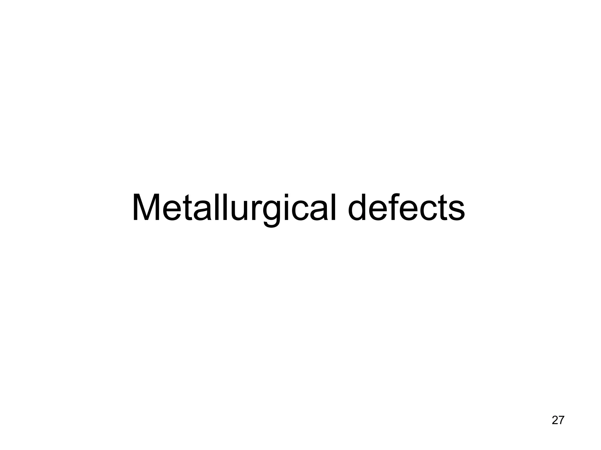Metallurgical defects
27
 