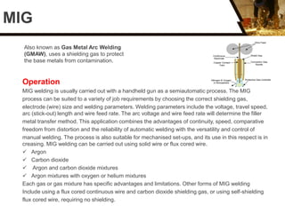 Mig Process Joining processes welding, soldering & Brazing | PDF
