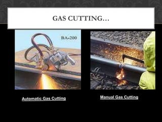 GAS CUTTING…
Manual Gas Cutting
 
