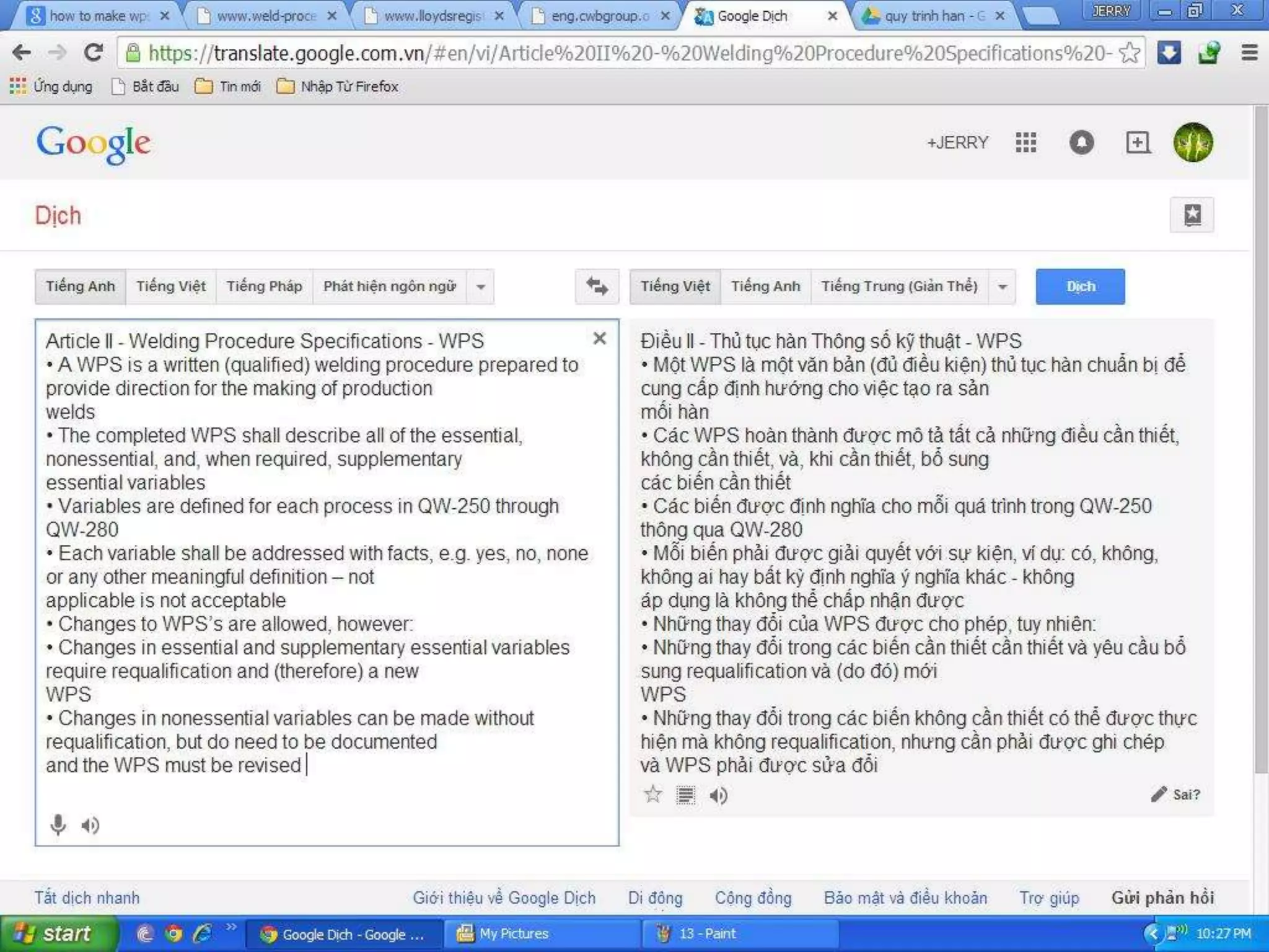 Welding procedure & welder qualification review