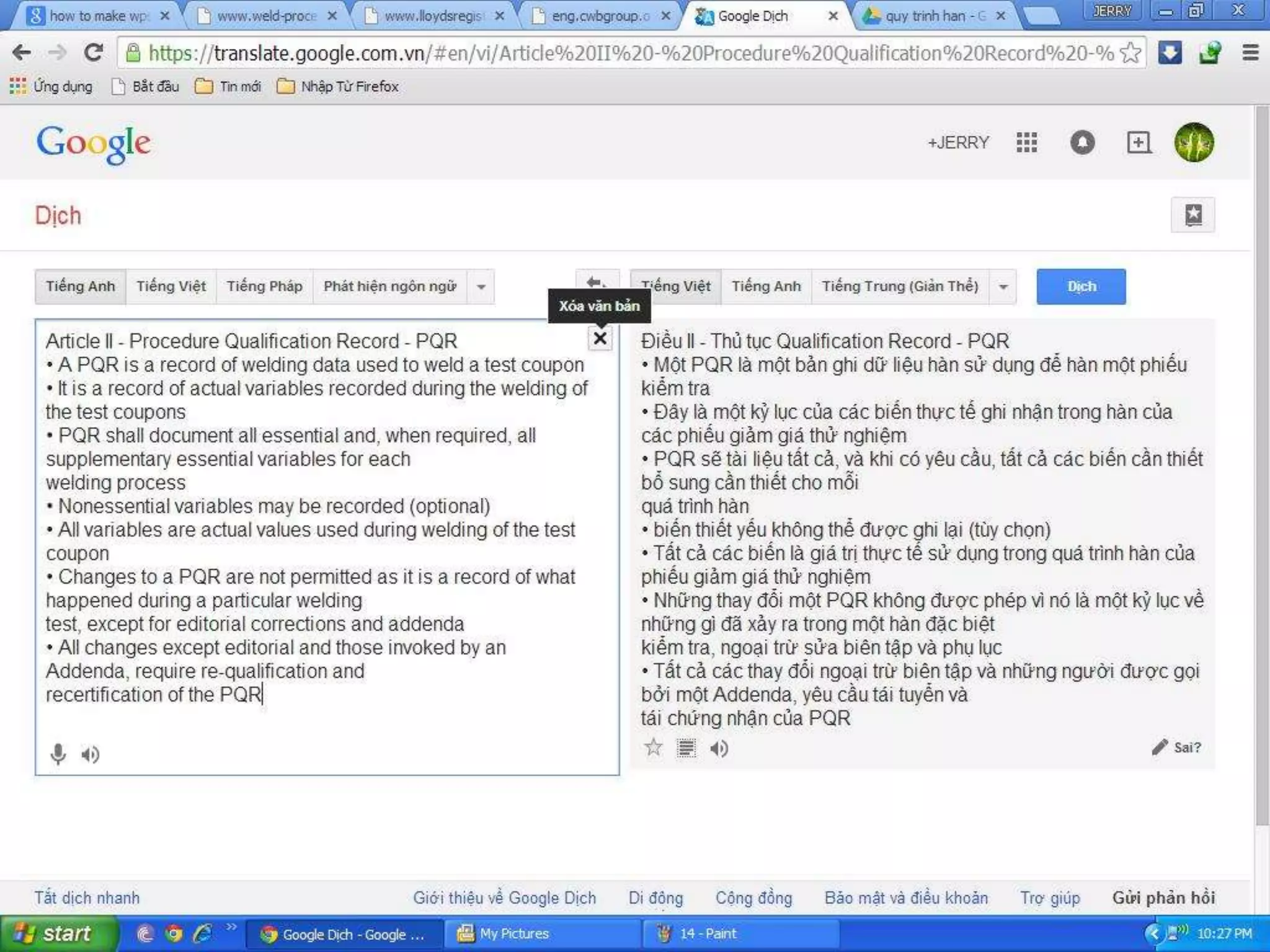 Welding procedure & welder qualification review