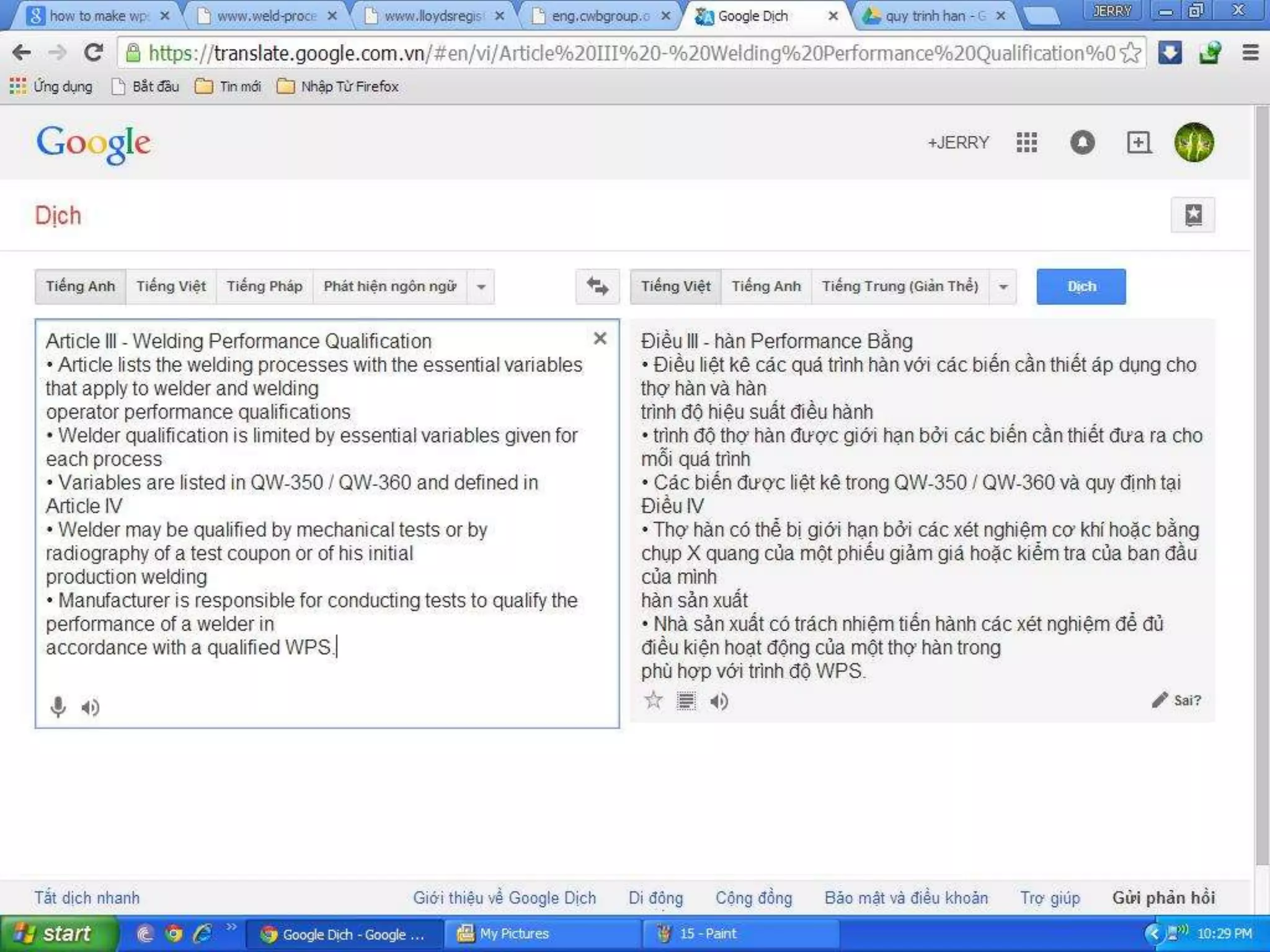 Welding procedure & welder qualification review