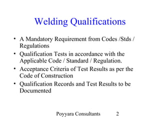 Welding qualification a | PPT